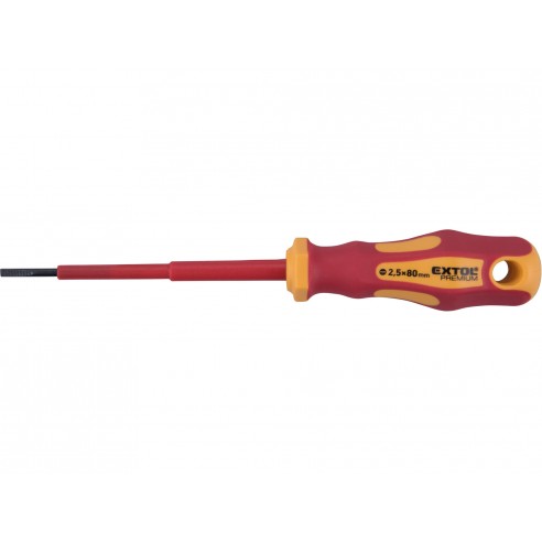 Електричарски одвртувач, (-)2,5x80mm, VDE, CrV